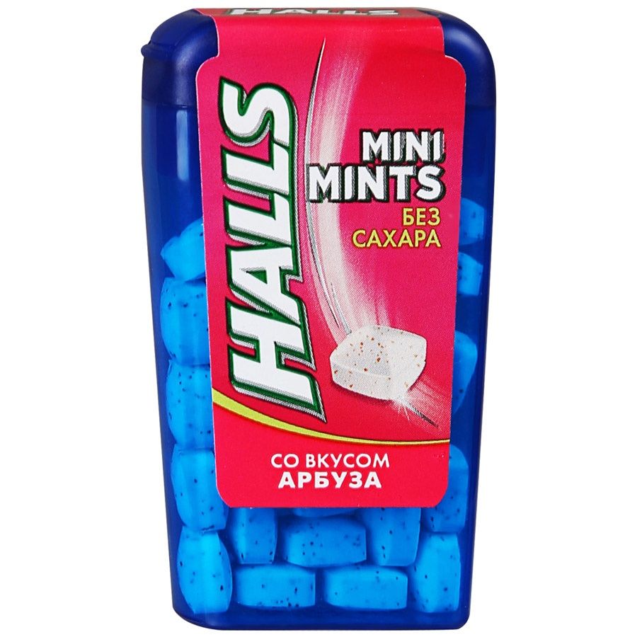 Конфеты HALLS Mini Mints без сахара со вкусом арбуза