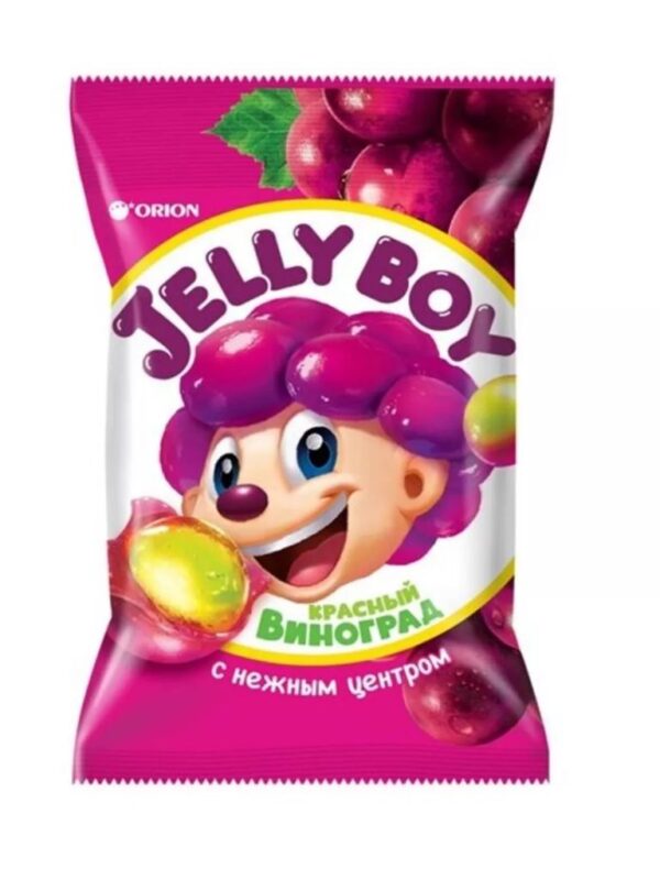 МАРМЕЛАД ЖЕВАТЕЛЬНЫЙ СО ВКУСОМ КРАСНОГО ВИНОГРАДА JELLY BOY 66ГР