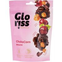 КОНФЕТЫ ГЛАЗИРОВАННЫЕ GLORISS CHOKOCORN ВИШНЯ 90ГР*10ШТ